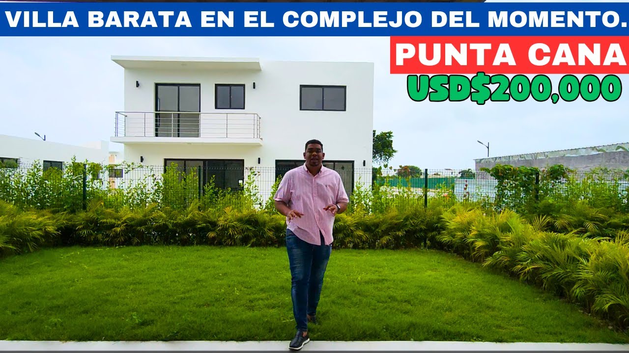 VISTA CANA | VILLA EN VENTA | PUNTA CANA | 5 MIN DEL DOWNTOWN | AREA SOCIAL | PLAYA ARTIFICIAL