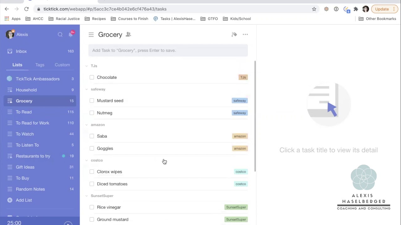 This task trick will make your life so much easier! | Opportunistic Lists | TickTick
