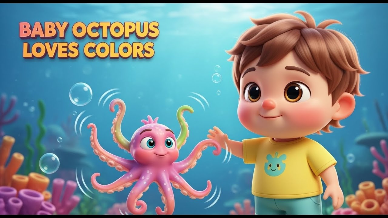 Baby Octopus Loves Colors – Nursery Rhyme, Kids Color Learning Song, and Fun Water Play