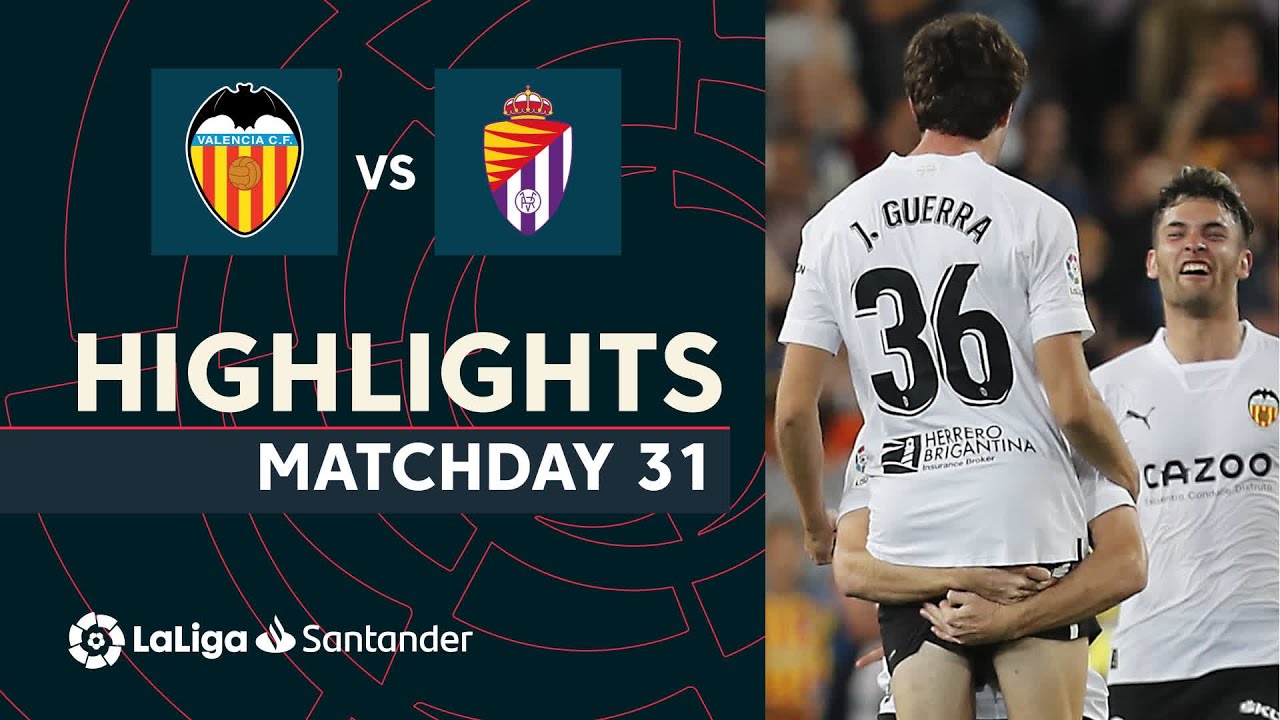 Resumen de Valencia CF vs Real Valladolid (2-1)
