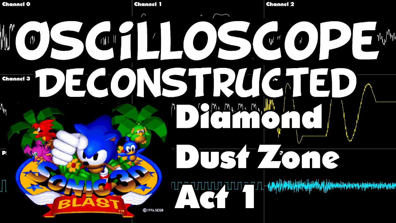 Sonic 3D Blast - Diamond Dust Zone Act 1 - Oscilloscope Deconstruction