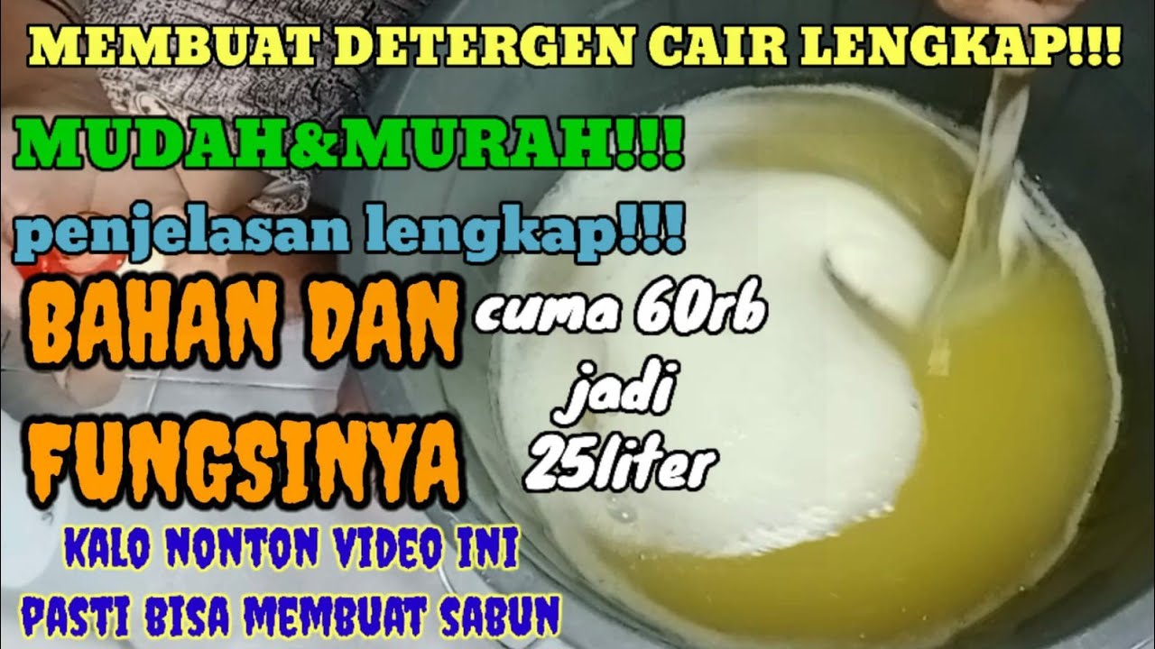 MUDAH DAN MURAH!!! CARA MEMBUAT DETERGEN CAIR(easy and cheap!!! how to make liquid detergent)
