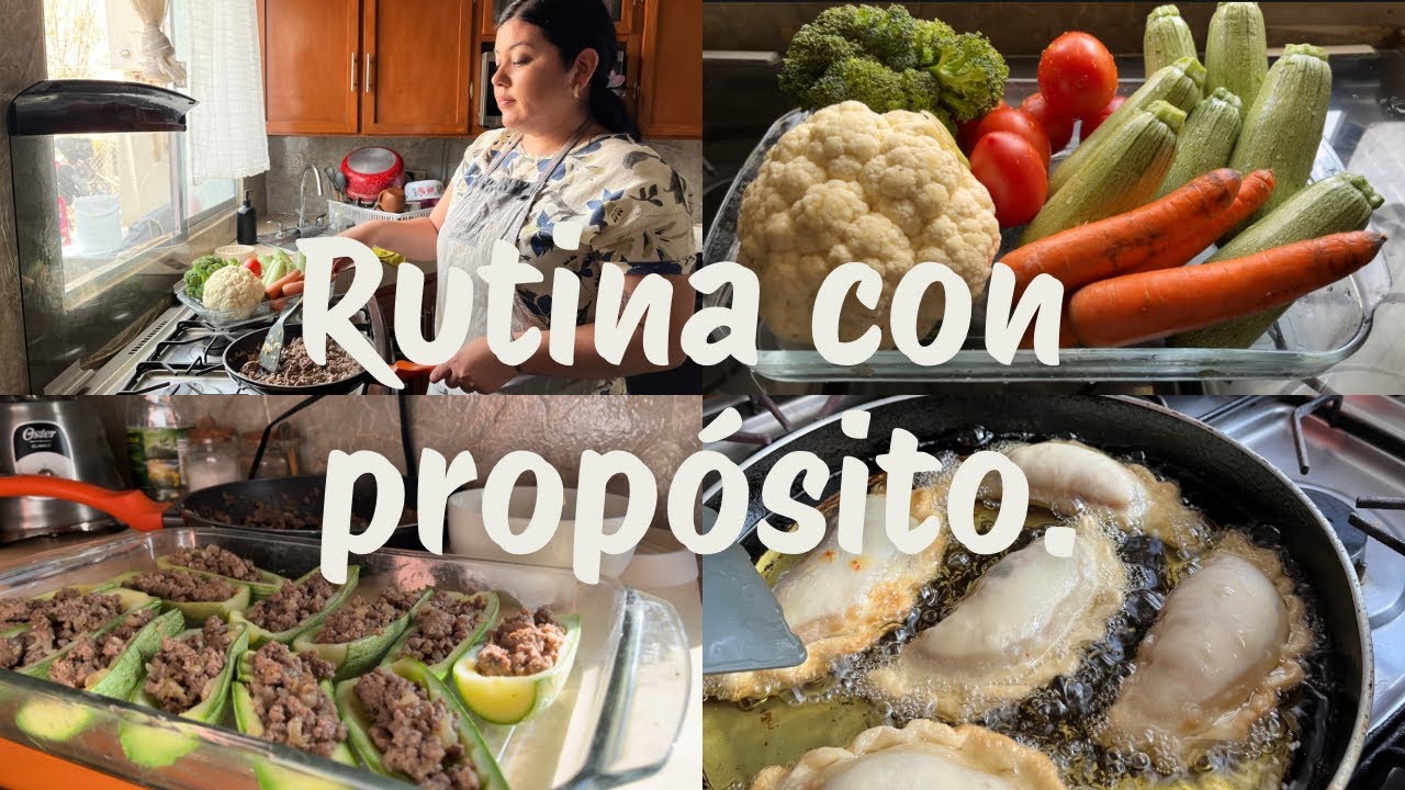 Mi rutina diaria con prop&oacute;sito: comida casera y tareas del hogar