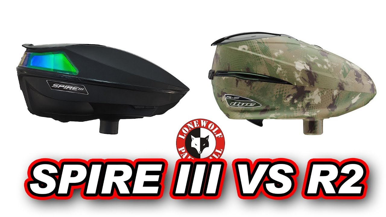 Dye Rotor R2 vs Virtue Spire III Hopper Comparison w/ Jake Team Insanity & Lone Wolf Paintball