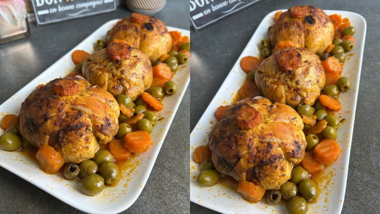 poulet aux olives farcis au four