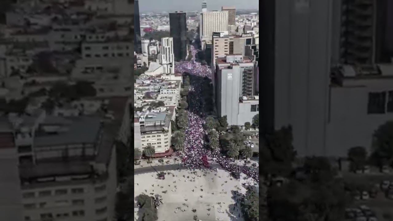 As&iacute; de vio la marcha del 8M de 2020 #d&iacute;adelamujer #cdmx #8m #marcha #drone
