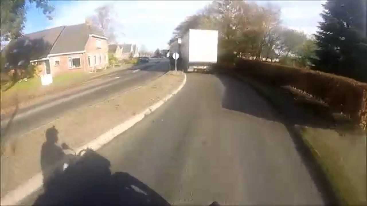 Cagiva V-Raptor 1000 driving on country roads.