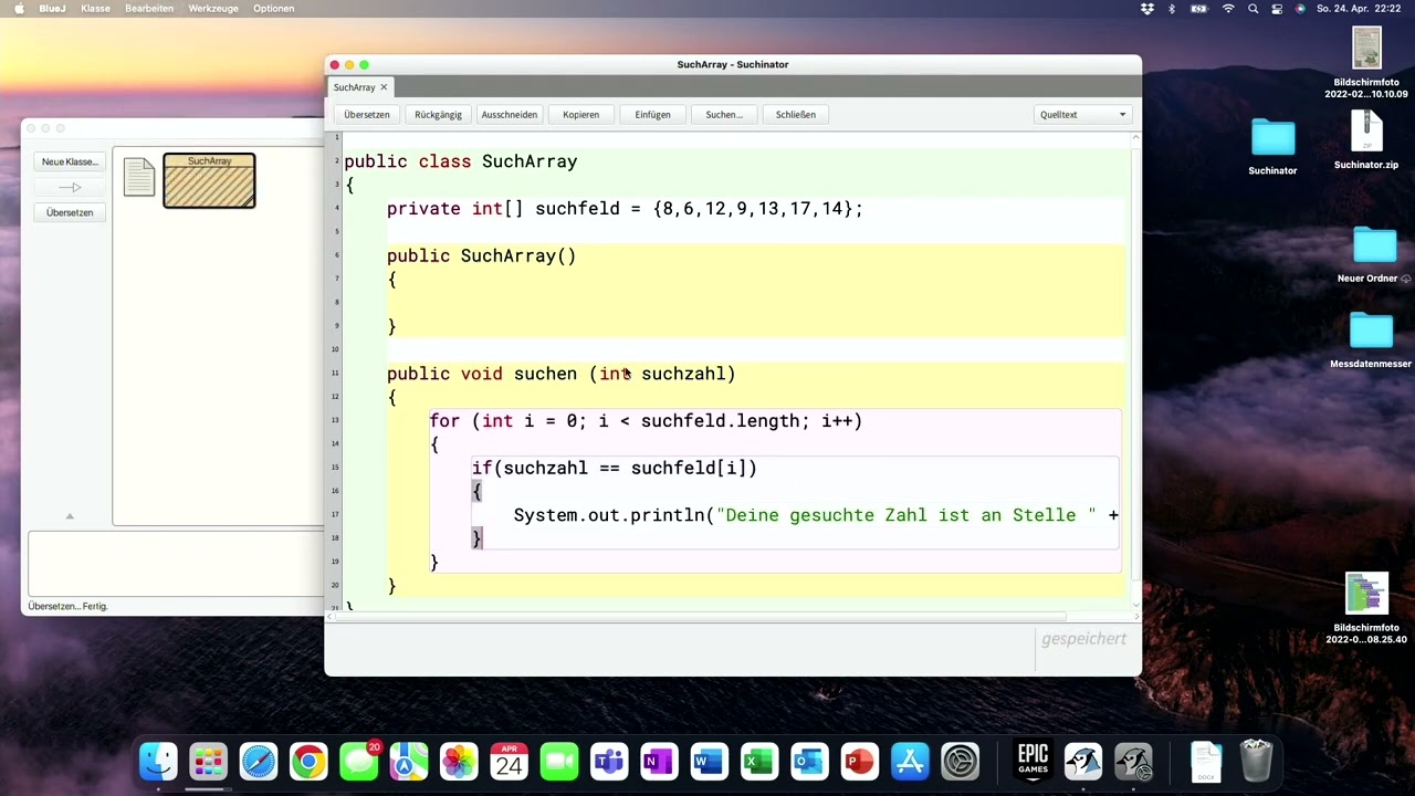 Suchen in Arrays - Lineare Suche in Java