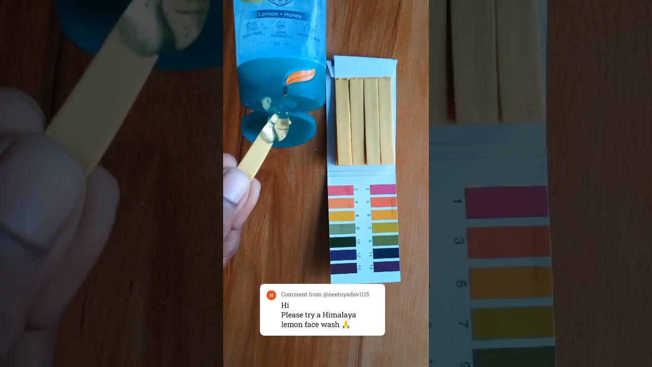 pH Test of Himalaya Lemon Face Wash #phtest#himalayafacewash#skincarescience#healthyskin