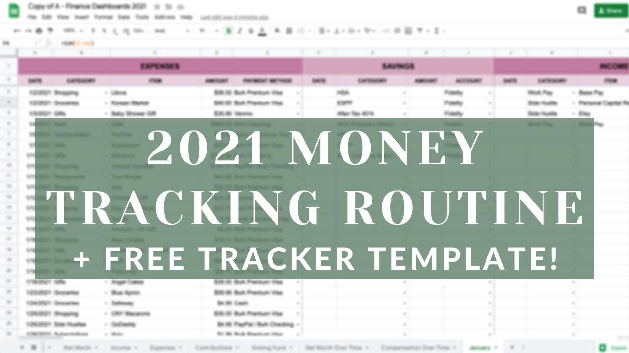 How to Track Finances & FREE Spreadsheet 2021 | FIRE Money Tracker Template