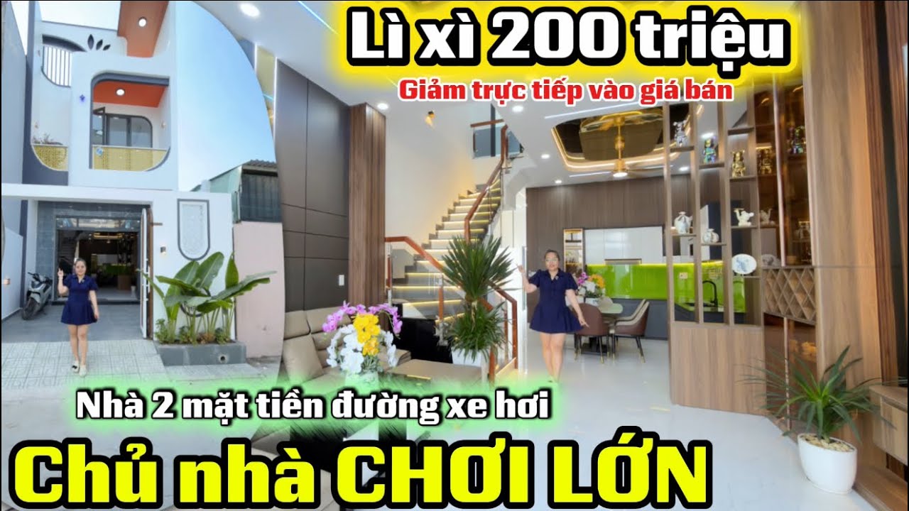 🚘 Hai mặt tiền đường xe hơi, chủ nhà LÌ XÌ ngay 200tr trực tiếp vào giá bán SHR đã hoàn công sẵn 