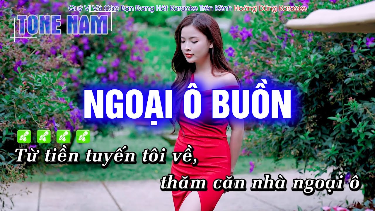 Karaoke Ngoại Ô Buồn (Tone Nam) Beat Công Tuấn cực hay - Hoàng Dũng Karaoke