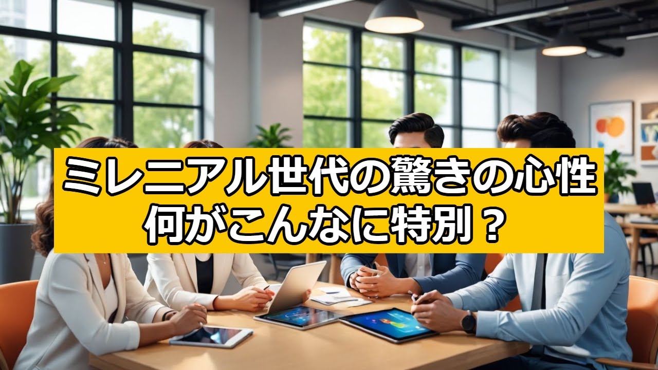 ミレニアル世代の性格特性を心理学で解説！仕事観・価値観の特徴とは？