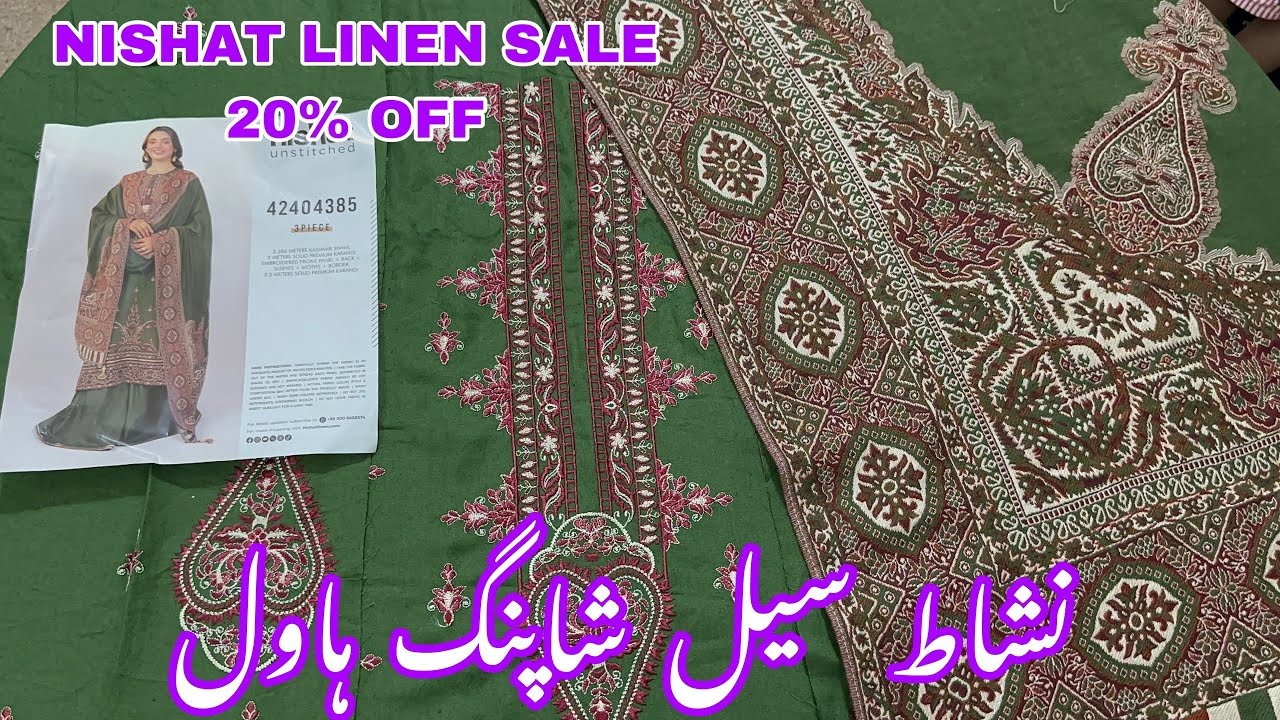 Nishat Linen Winter Dresses 20% Off Sale Shopping Haul 2024