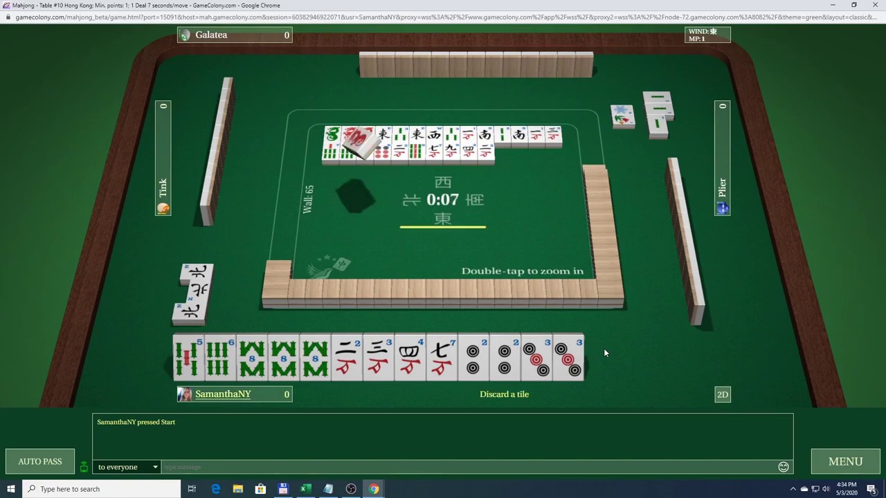 Beautifully designed Mahjong! (online game played on PC)