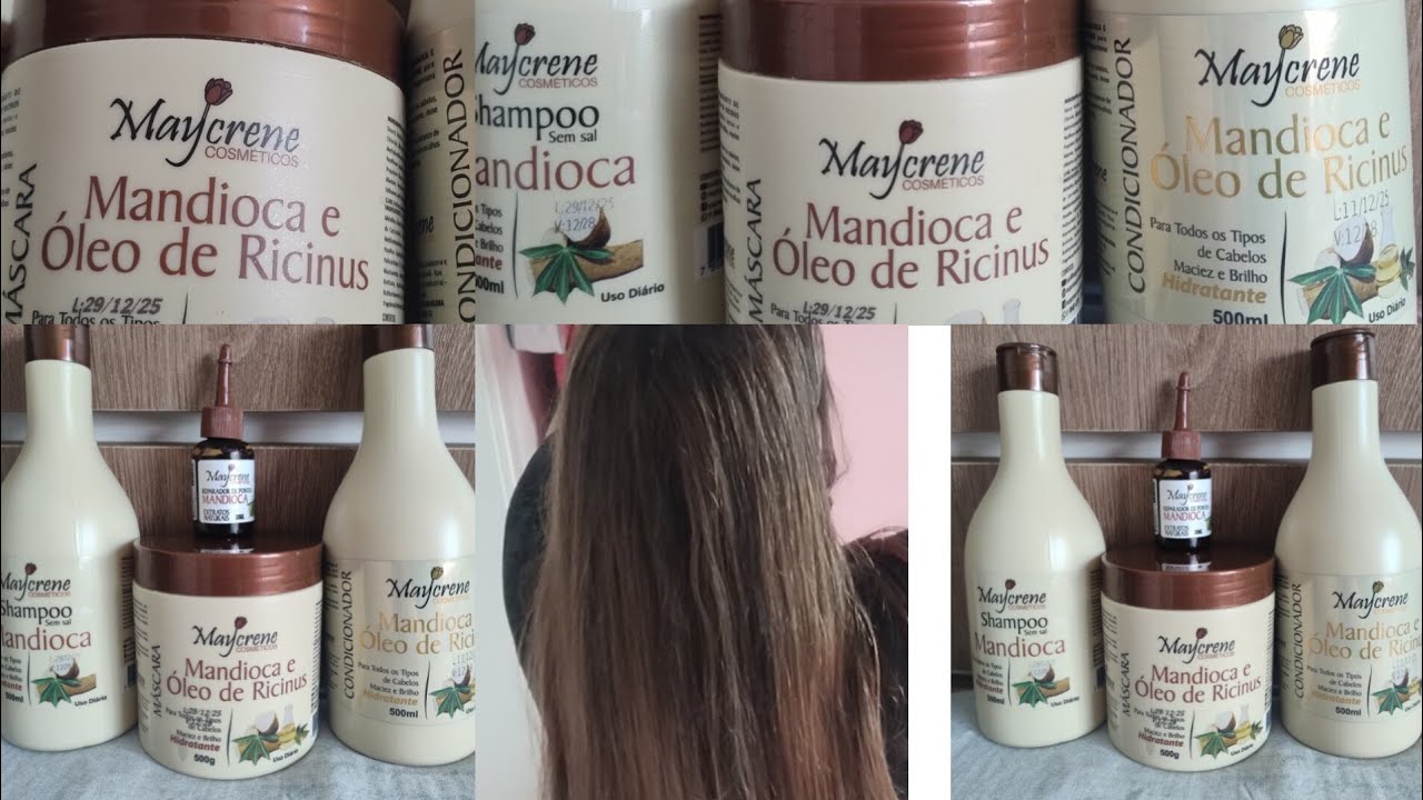 Kit Maycrene mandioca e óleo de Ricinus