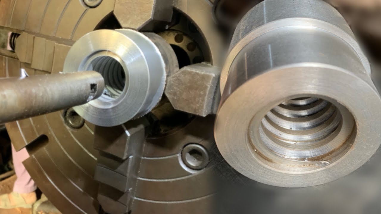 How to do internal thread #metal #lathe