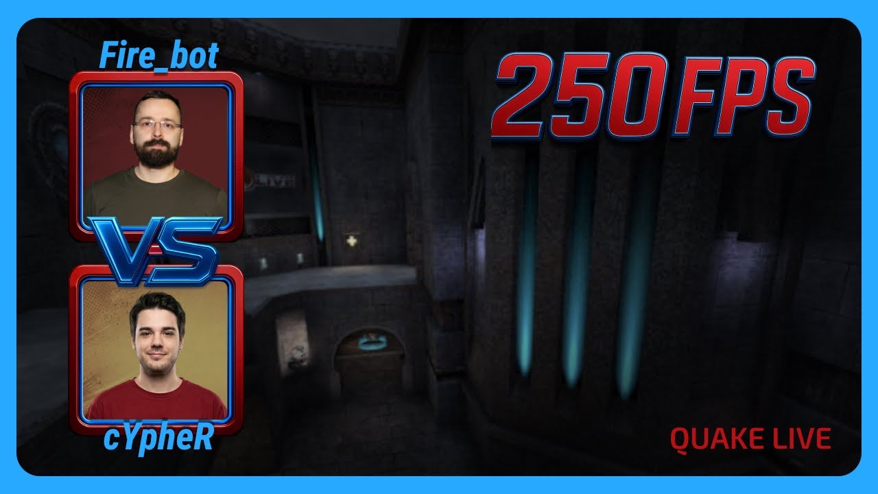 cYpHeR vs fire bot | 250FPS Quake Season 4 | EN | Quake Live