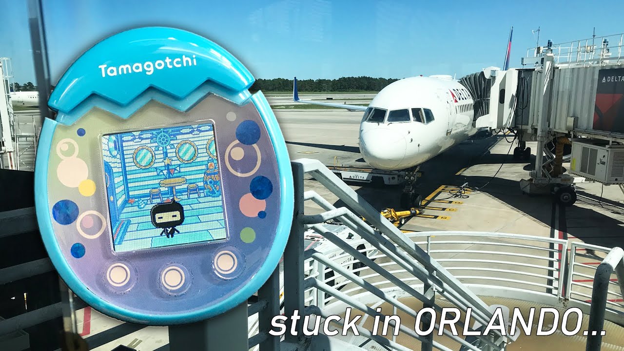 Stuck in Orlando 😨 Tamagotchi Pix run to pass the time! | Vacation Vlog 04/09 - 04/11 | PandaBunny