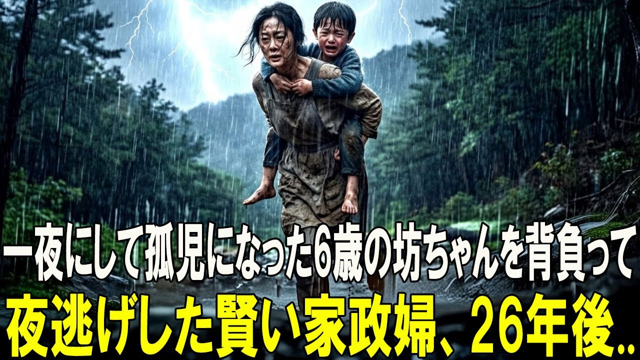 一夜にして孤児となった6歳の金持ち家の坊ちゃんを背負い裸足で夜逃げした賢い家政婦…26年後大逆転