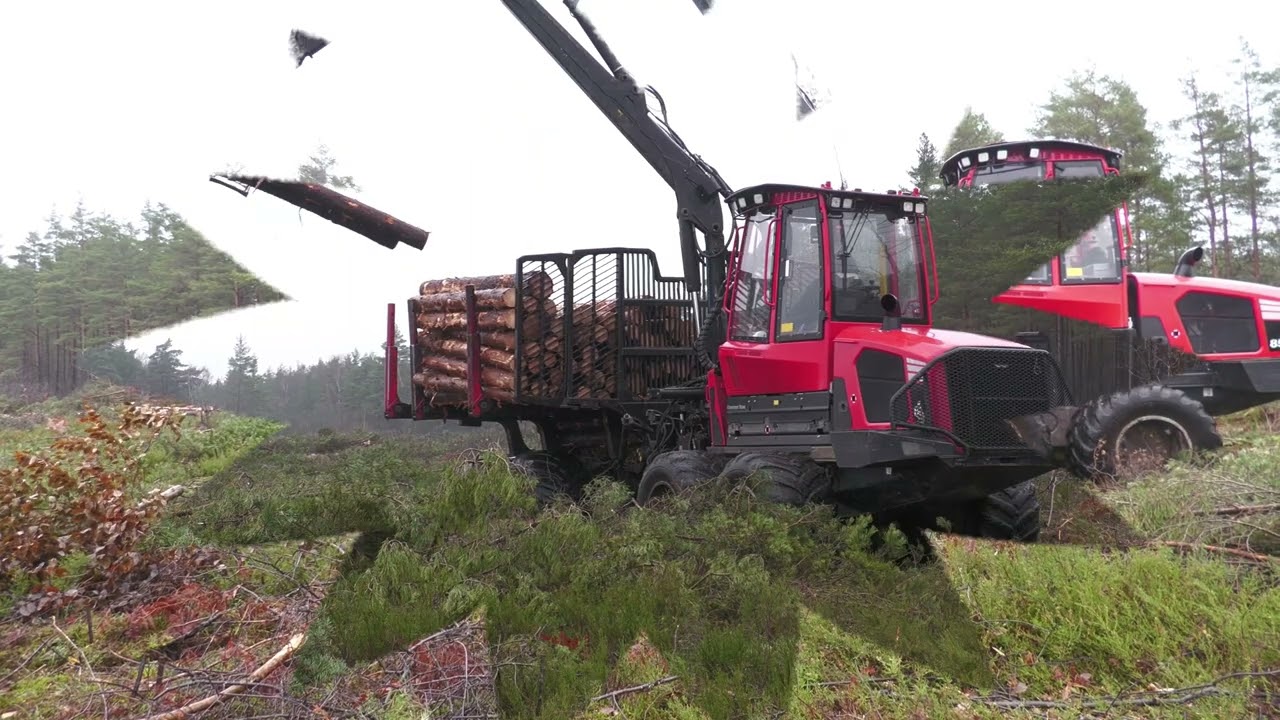 4K/Komatsu 855 skotare kör ut  8 Dec 2025  Nyy