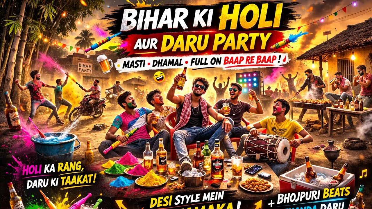 Bihar ke holi or daru party🍻🫟