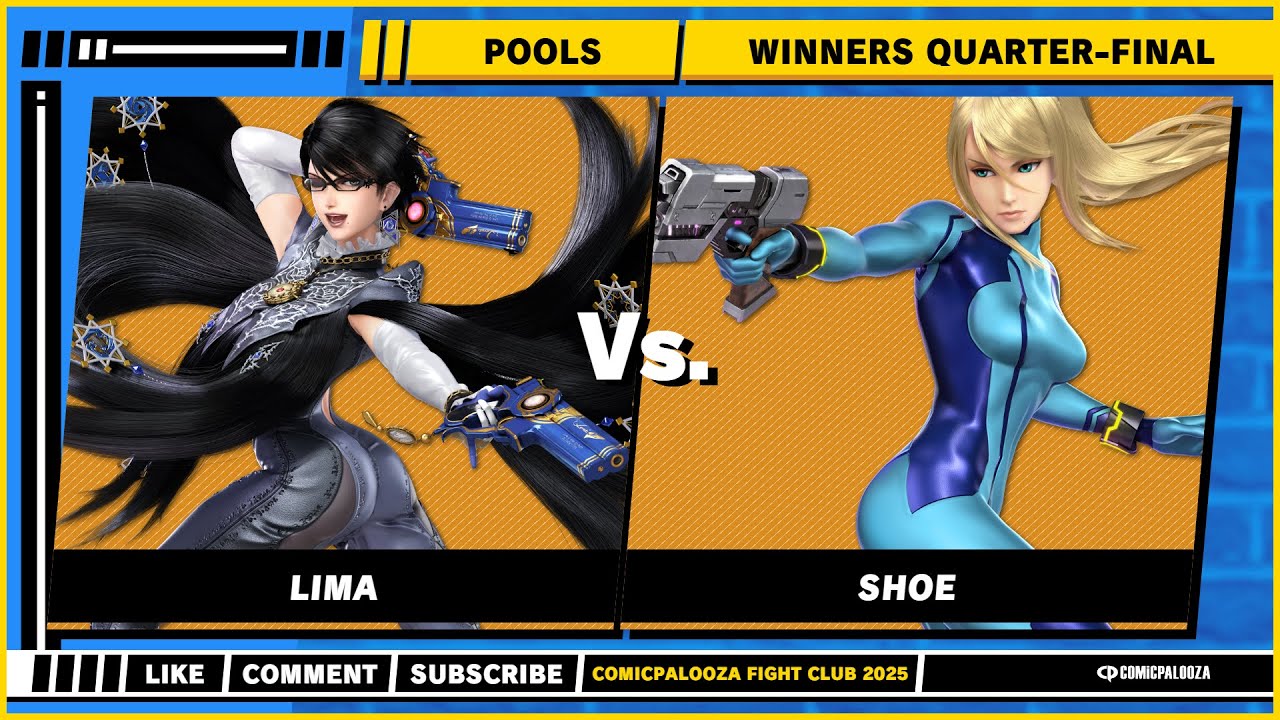 Comicpalooza 2025 - Winners Quarters - Lima (Bayonetta) VS Shoe (Zero Suit Samus) - Ultimate Singles