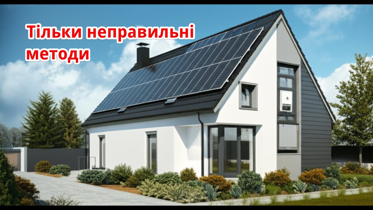 Як кріпити #сонячніпанелі на фасад і на дах. Будинок з #СІП панелей.