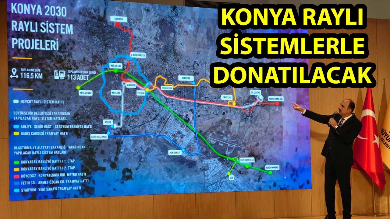 Konya raylı sistemlerle donatılacak #konya #konyahaber #tramvay #konyaray #haber #haberler