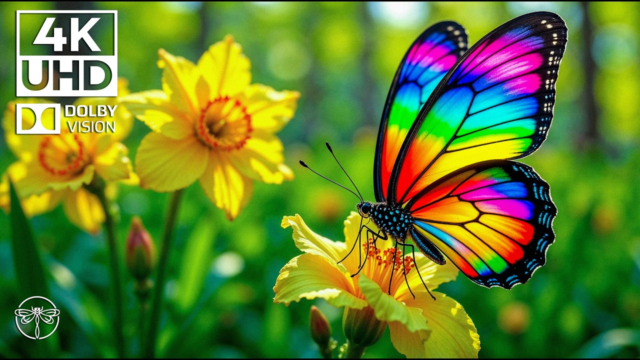 INSECT STORY 4K - Wonderful Insect Film 🌿🦋 with Gentle Music &bull; 4K Video UHD