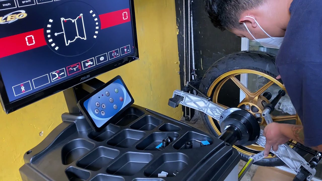 T&eacute;t thực tế m&aacute;y C&acirc;n bằng động m&acirc;m moto PKL độ ch&iacute;nh x&aacute;c 99%