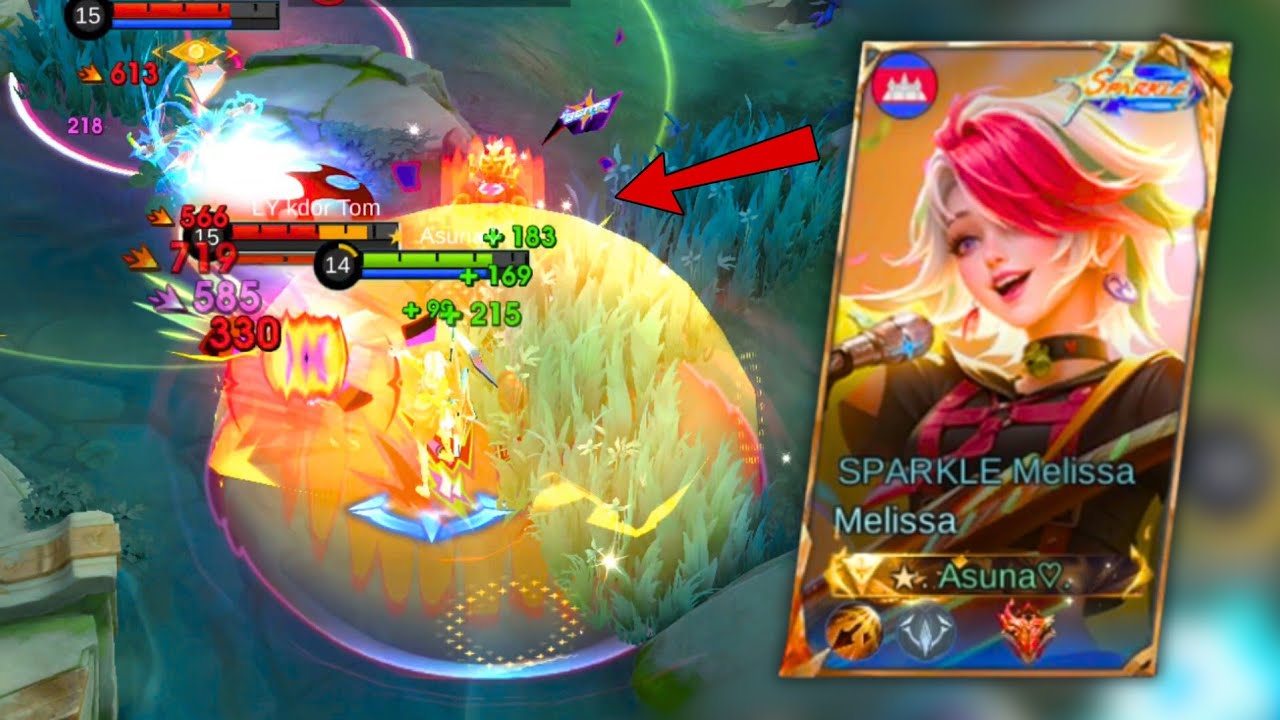 Melissa Sparkle Skin in Rank Match🔥 | Mobile Legends