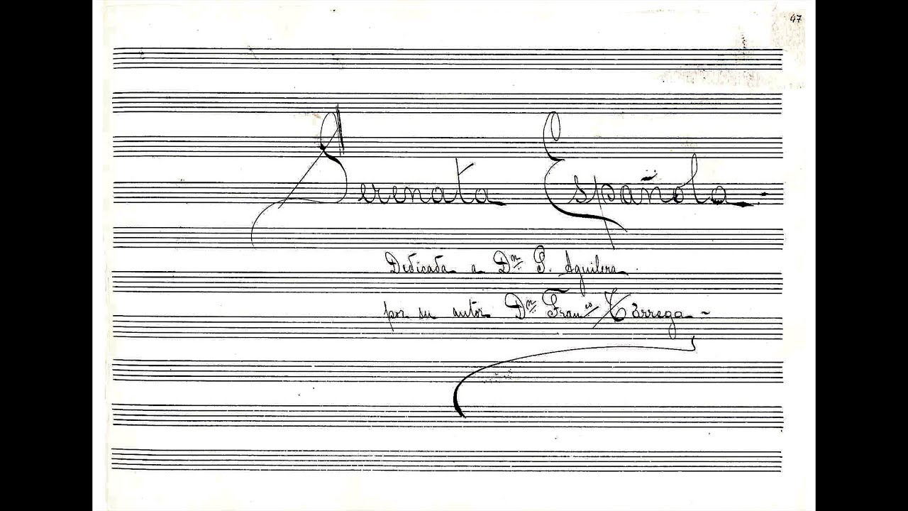 SERENATA ESPAÑOLA - Obra inédita de Francisco Tárrega - Jesús Saiz Huedo