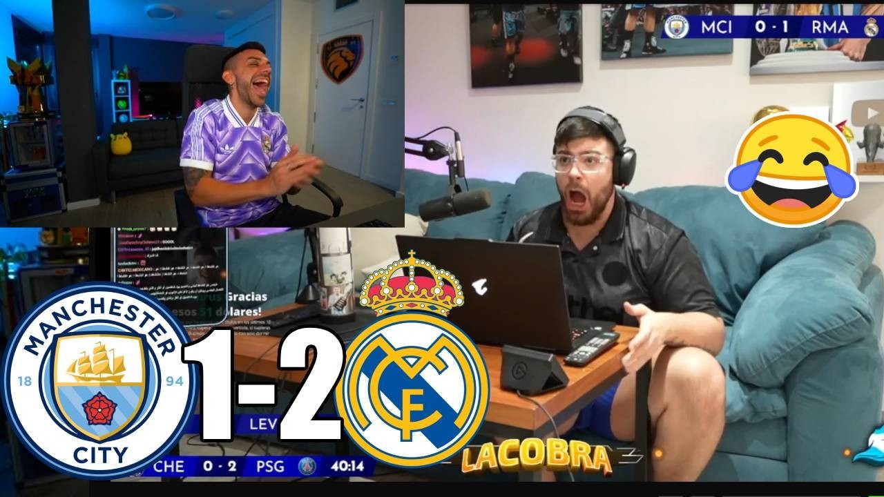 DjMaRiiO REACCIONA A LA COBRA VIENDO EL FINAL DEL MANCHESTER CITY 1-2 REAL MADRID