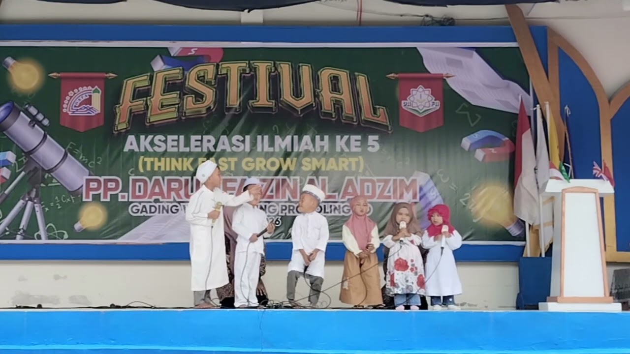 Penampilan Anak didik PAUD - FESTIVAL AKSELERASI ILMIAH KE 5 PP DARUL FAIZIN