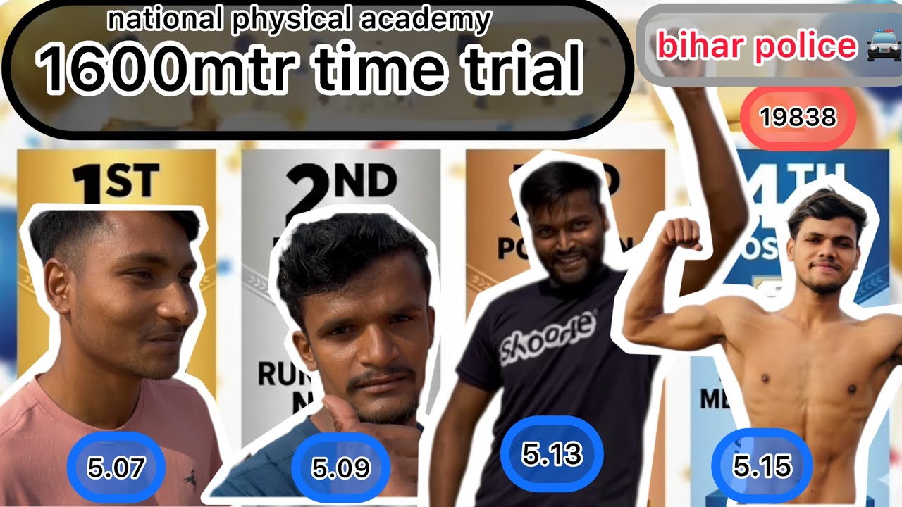 What an impressive performance by National physical academy 1600mtr time trial 🚔🚨💪🏻#1600mtrruning 