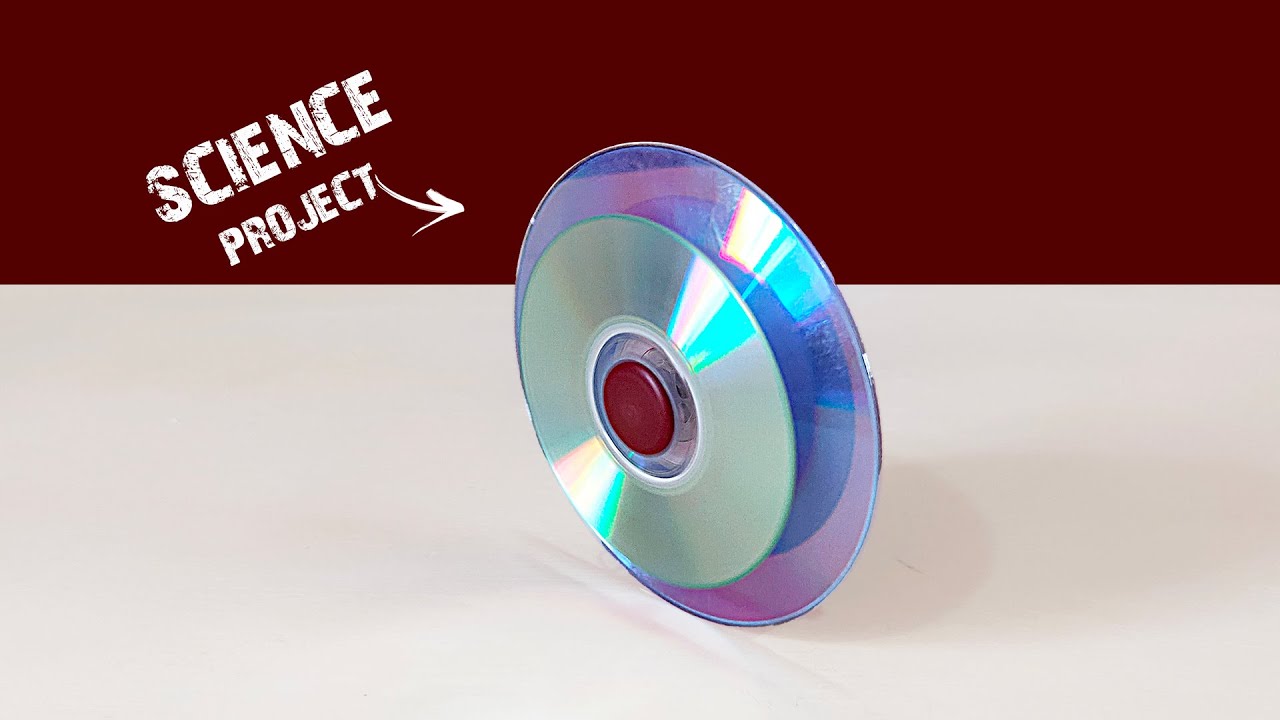 How to make self-Balancing wheel | DIY Gyroscope with CD Disk | Science Project