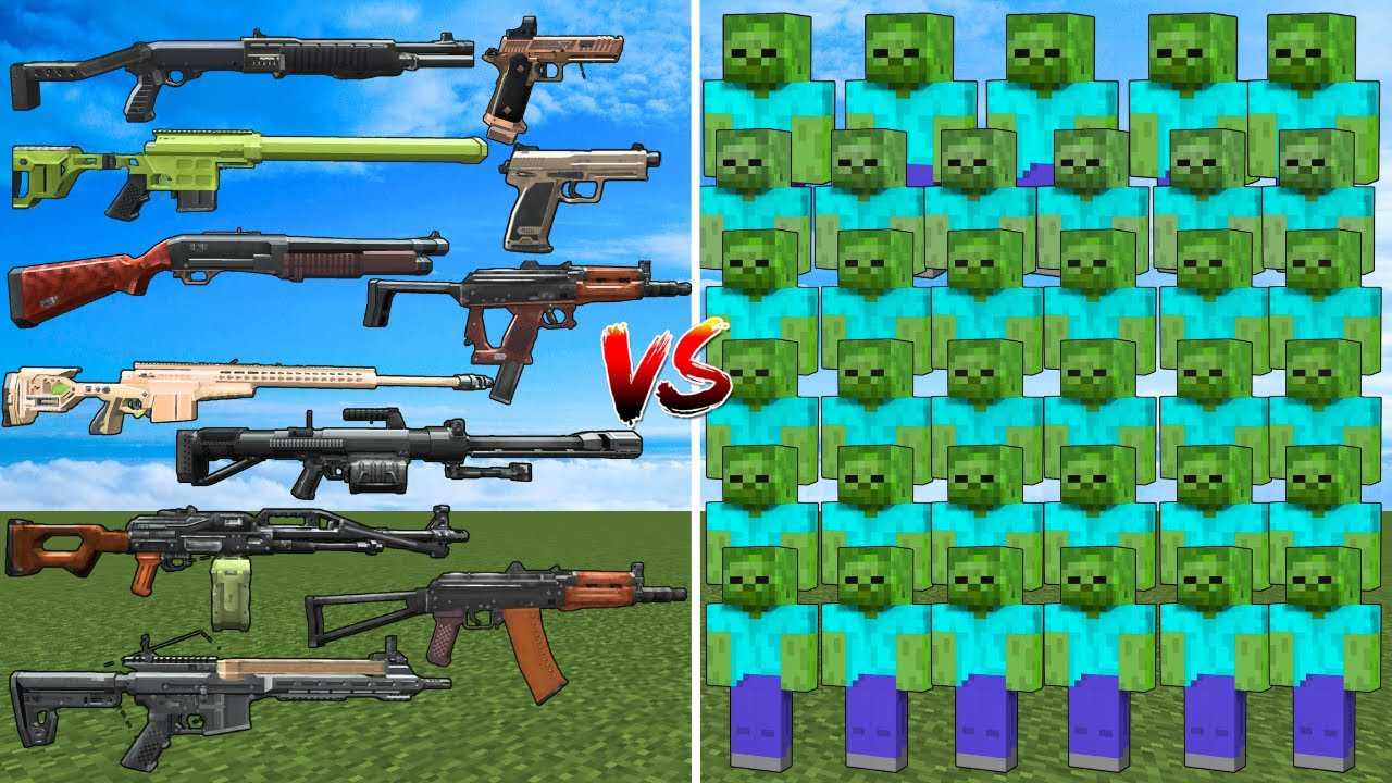 what TaCZ Suffuse GunSmoke Gun can defeat the most zombies in Minecraft?