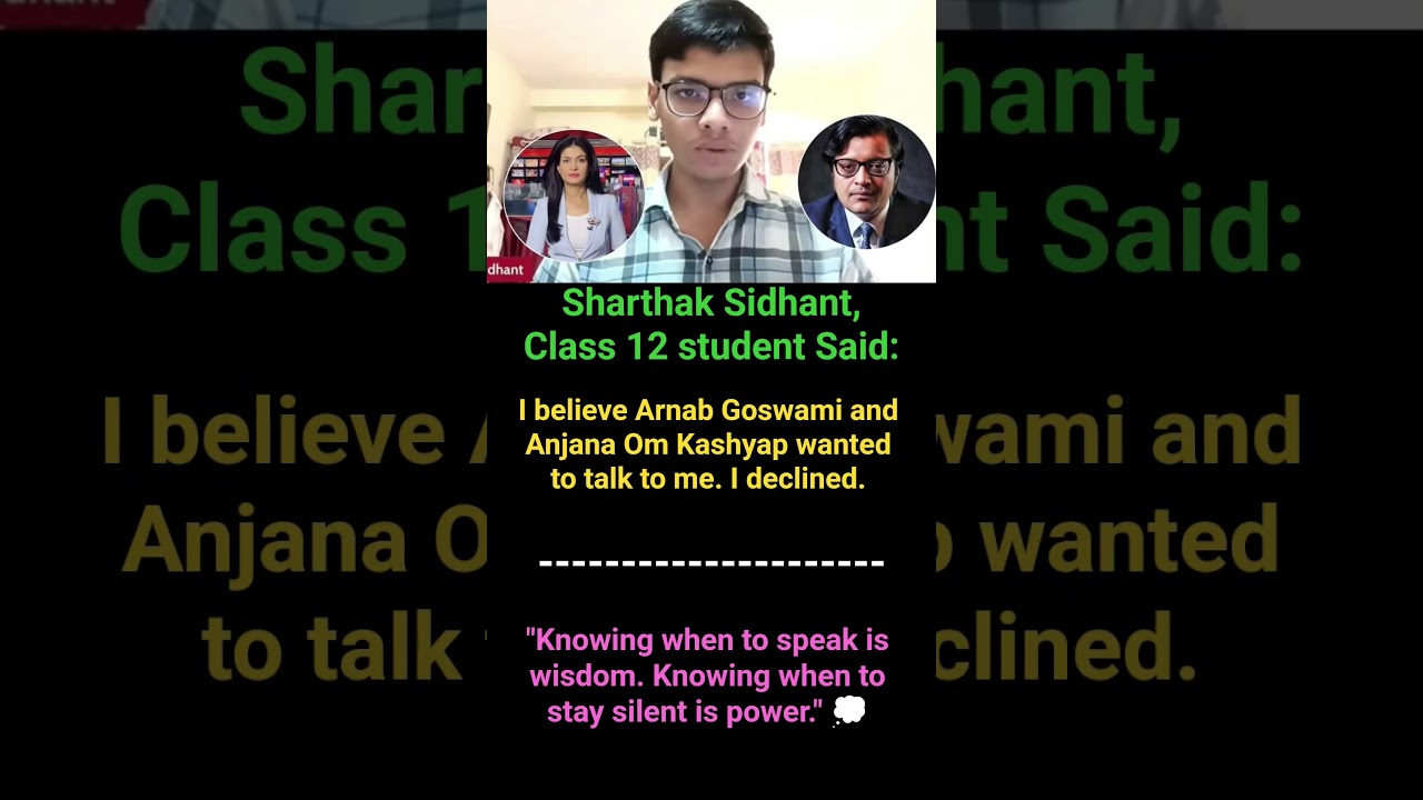 🎓 Class 12 Student Declines TV Debate Invitation &ndash; A Decision That Sparks Discussion #shorts