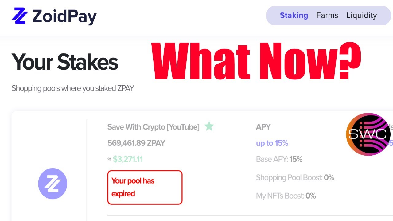 Do You Have $ZPAY ? Is It Staked In A ZoidPay Shopping Pool? You Have 6 Months To Do This!!!
