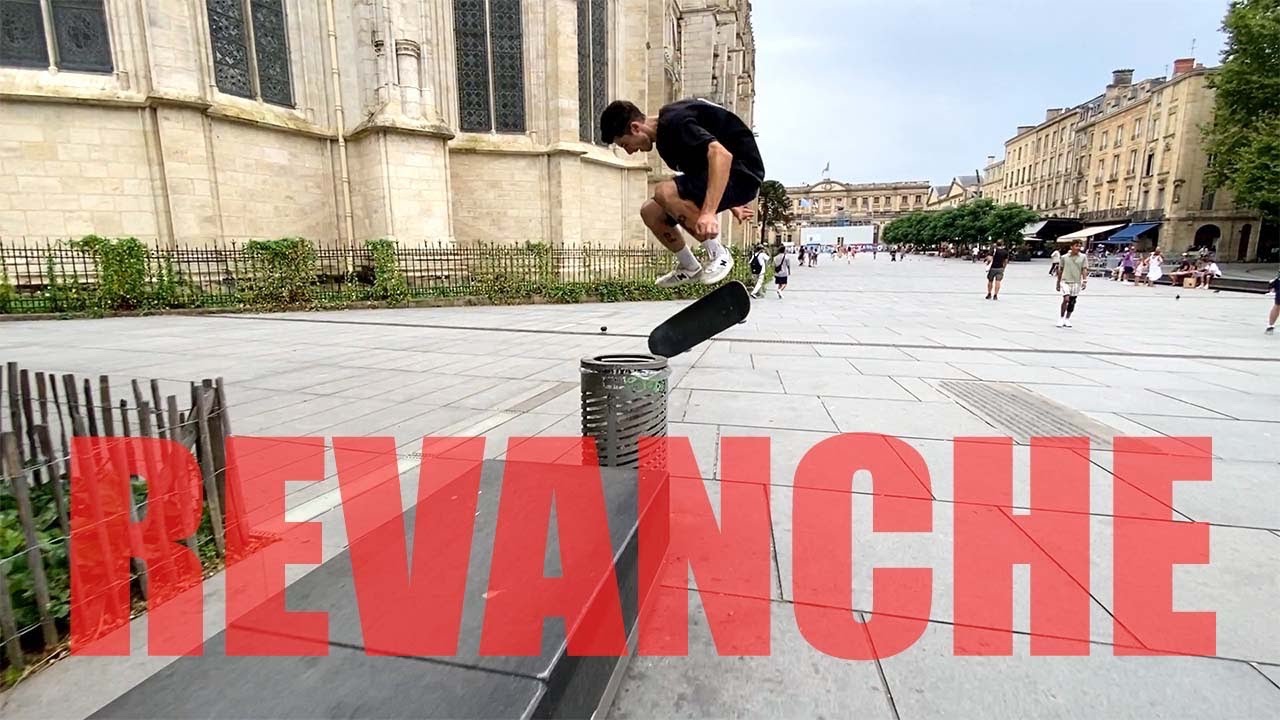 Street dans les rues de Bordeaux pendant les Jeux Olympiques Skate