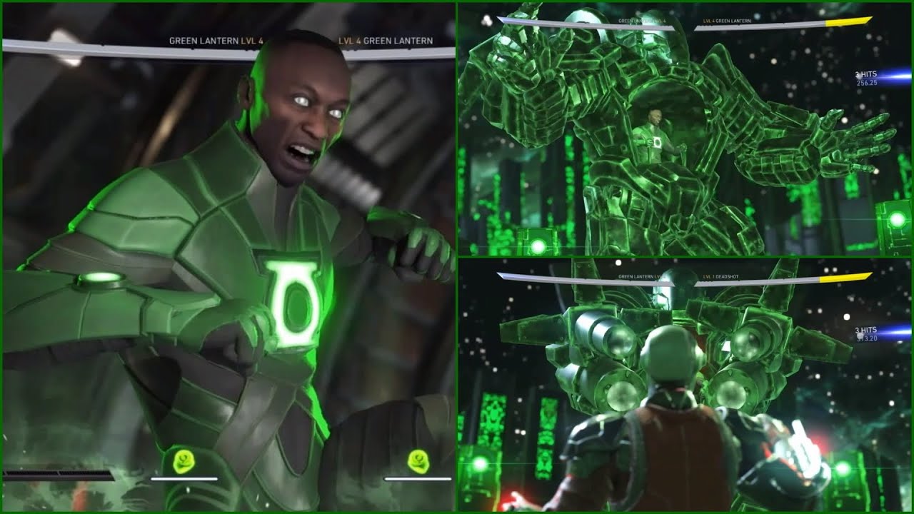 Injustice 2: Green Lantern's Super Move on All Characters + DLC