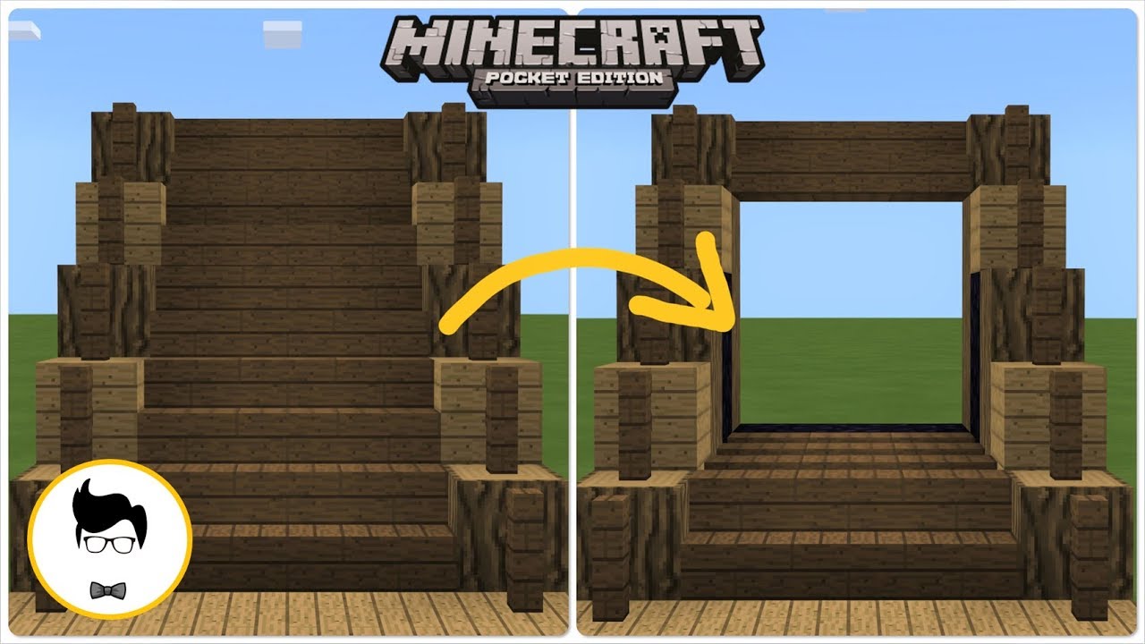 Minecraft PE SMALLEST 3 WIDE STAIRCASE DOOR (PE/Xbox/Windows10/Switch)
