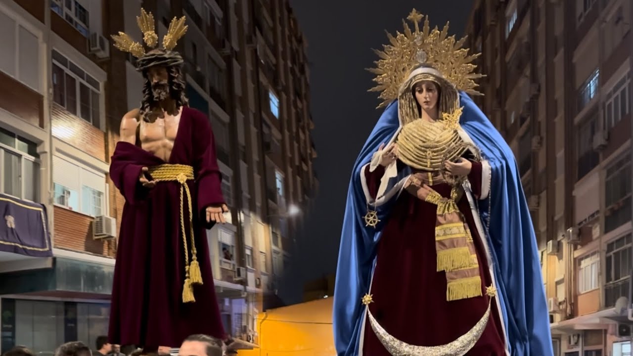 Traslado Cofradía Luz y Mar (San Andrés) a la parroquia Virgen del Camino. Semana Santa Málaga 2024