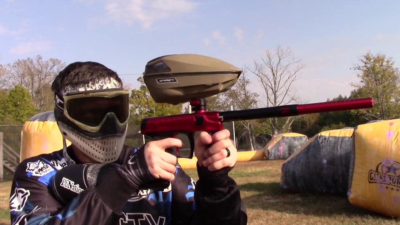 Dynasty Paintball Gun! Testing Field One Force Paintball Marker from Dynasty