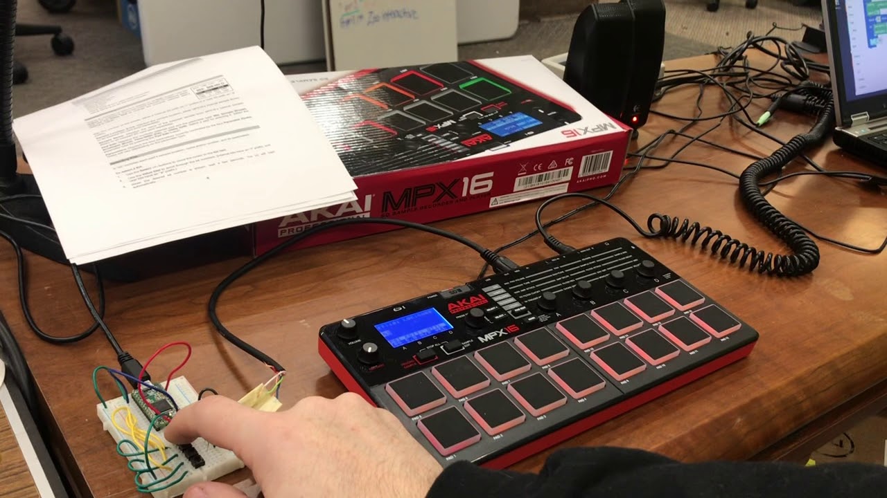 Teensy MIDI to Akai MPX16 Test 1