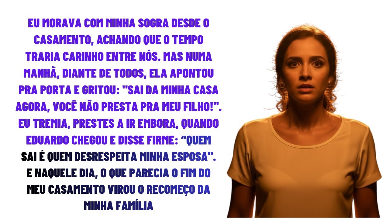 A sogra mandou eu sair de casa. Mas marido chegou e disse: “Quem sai é quem desrespeita minha esposa