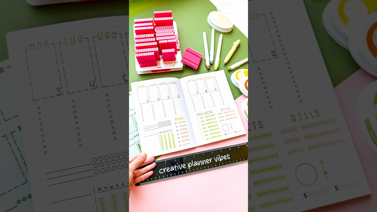 [Full Video] Happy Life Folio - A5 Weekly Dot Grid Layout with PEGZ 2.0 Stamps #planner #planwithme