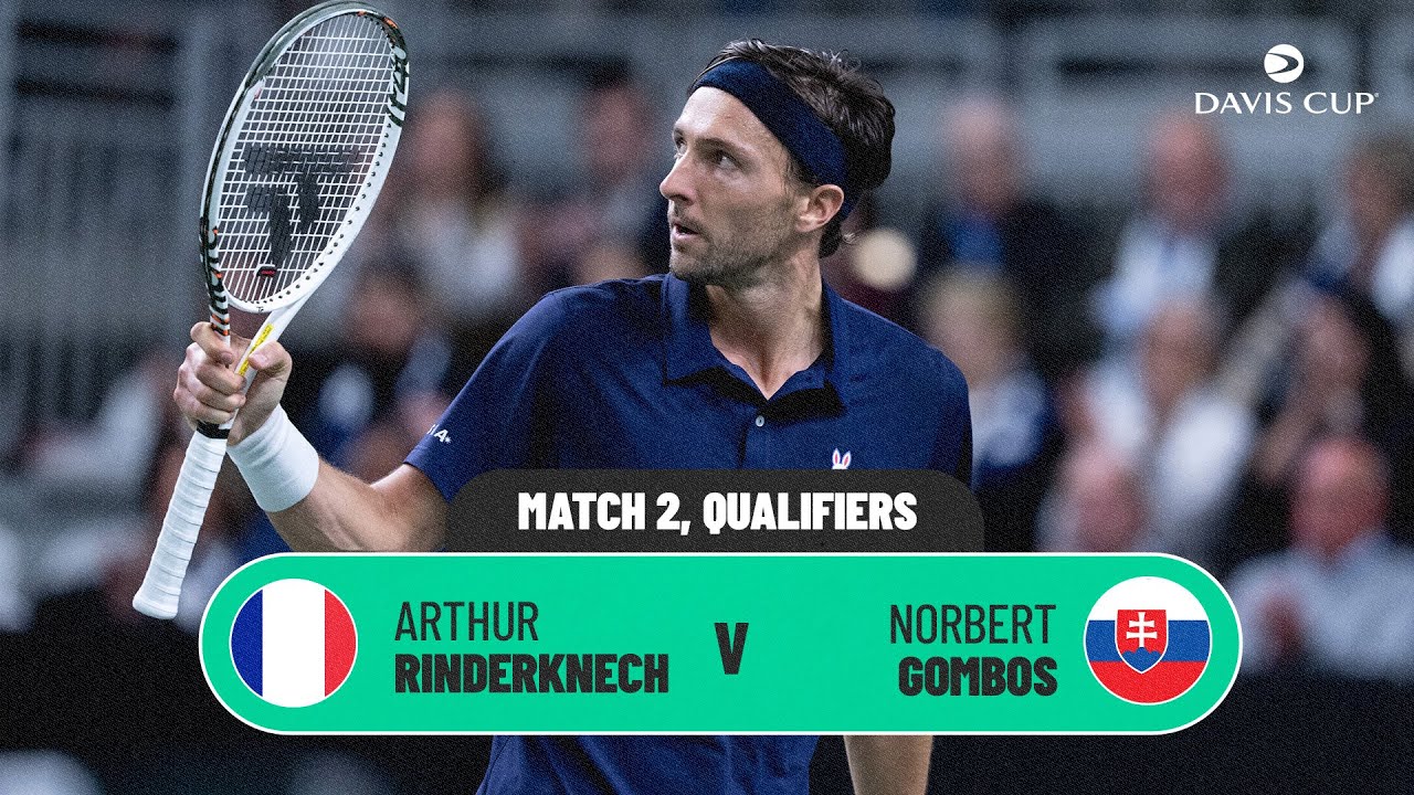 Arthur Rinderknech v Norbert Gombos | France v Slovakia | 2026 Davis Cup Qualifiers highlights