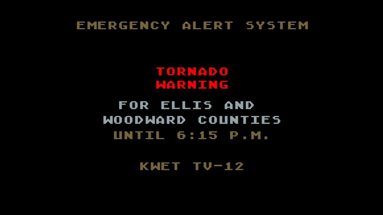 EAS Tornado Warnings: Arnett, OK and Grinell, KS